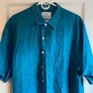 28 Palms Relaxed Island Shirt, Teal, X-Large